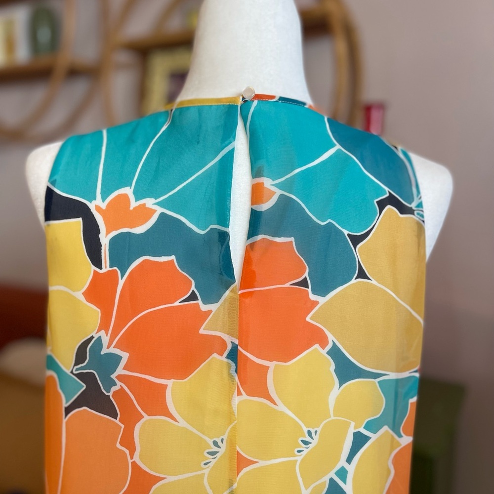🌼🌻Nine West Brightly Bold Floral Sun Dress - Picture 4 of 5